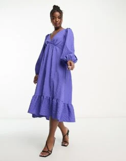 Nobody's Child Ammie Midi Dress In Periwinkle Blue For Women -Nobody’s Child Shop 204237033 1 periwinkleblue 1