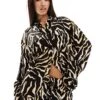 Nobody's Child Una Utility Shirt Co-ord In Zebra Print For Women Black -Nobody’s Child Shop 205897574 1 black