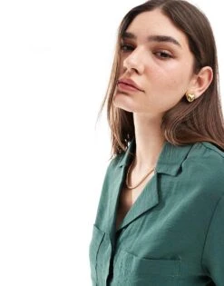 Nobody's Child Alma Shirt Co-ord In Green For Women -Nobody’s Child Shop 205897582 4