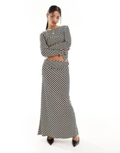 Nobody's Child Mason Midi Skirt Co-ord In Horizontal Stripe For Women Multi -Nobody’s Child Shop 205897875 1 multi 1