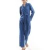 Nobody's Child Penrith Wrap Denim Jumpsuit In Blue For Women