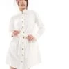 Nobody's Child Mia Utility Mini Shirt Dress In White For Women -Nobody’s Child Shop 206192887 1 white