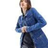 Nobody's Child Hatton Denim Safari Jacket In Blue For Women Denim Blue -Nobody’s Child Shop 206192977 1 denimblue