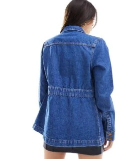 Nobody's Child Hatton Denim Safari Jacket In Blue For Women Denim Blue -Nobody’s Child Shop 206192977 3