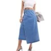 Nobody's Child Latimer Wrap Denim Skirt In Blue For Women Light Blue -Nobody’s Child Shop 206193000 1 lightblue