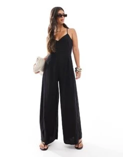 Nobody's Child Maryana Wide Leg Jumpsuit In Black For Women -Nobody’s Child Shop 206193016 1 black 1