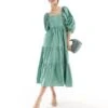 Nobody's Child Ruby Balloon Sleeve Midaxi Dress In Green For Women -Nobody’s Child Shop 206193058 1 green