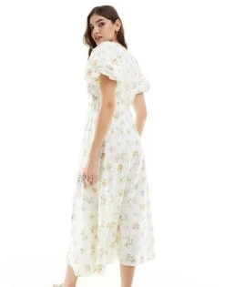 Nobody's Child Lennox Broderie Midaxi Dress In White Floral For Women -Nobody’s Child Shop 206193082 3