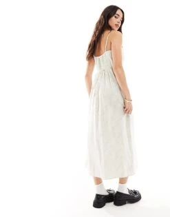 Nobody's Child Maddy Strappy Midi Dress In Cream Stripe For Women -Nobody’s Child Shop 206193171 4