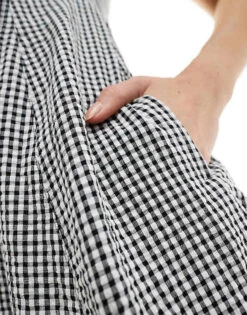 Nobody's Child Bertie Micro Gingham Midi Dress In Black And White For Women Black White Gingham 9 Nobody's Child Bertie Micro Gingham Midi Dress In Black And White For Women Black White Gingham -Nobody’s Child Shop 206193227 3