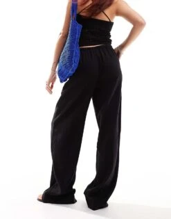 Nobody's Child Shona Wide Leg Trouser In Black For Women -Nobody’s Child Shop 206196218 4