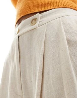 Nobody's Child Mel Tailored Wide Leg Trouser In Cream For Women -Nobody’s Child Shop 206196226 3