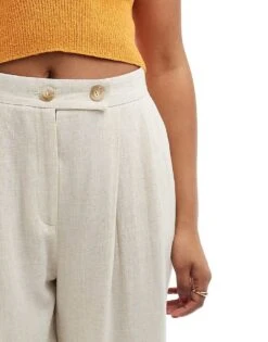 Nobody's Child Mel Tailored Wide Leg Trouser In Cream For Women -Nobody’s Child Shop 206196226 4