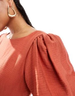 Nobody's Child Zora Puff Sleeve Midaxi Dress In Red For Women -Nobody’s Child Shop 206207214 3