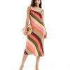 Nobody's Child Cece Satin Midaxi Dress In Multi Colour Stripe For Women -Nobody’s Child Shop 206213388 1 multi
