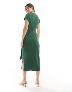 Nobody's Child Dakota Knit Detail Midi Dress In Green For Women -Nobody’s Child Shop 206213483 4