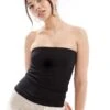 Nobody's Child Bandeau Top In Black For Women