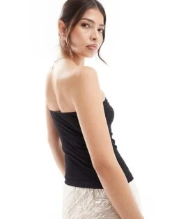 Nobody's Child Bandeau Top In Black For Women -Nobody’s Child Shop 206213491 3