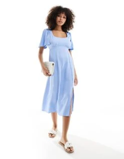 Nobody's Child Dee Dee Midi Dress In Blue For Women