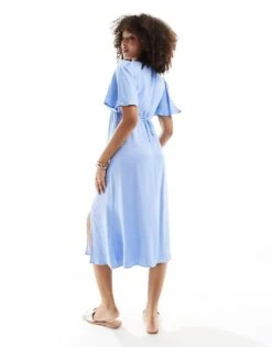 Nobody's Child Dee Dee Midi Dress In Blue For Women -Nobody’s Child Shop 206444161 3