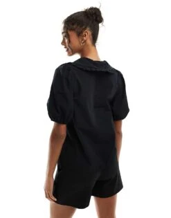 Nobody's Child Emmie Collar Blouse In Black For Women -Nobody’s Child Shop 206467475 3