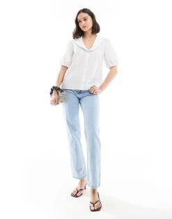 Nobody's Child Emmie Collar Blouse In White For Women -Nobody’s Child Shop 206467484 3