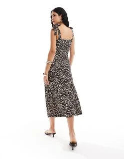 Nobody's Child Adrain Cami Midi Dress In Leopard Print For Women Multi -Nobody’s Child Shop 206526837 4