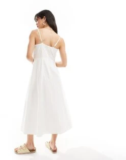 Nobody's Child Embroidered Pippin Midi Dress In White For Women -Nobody’s Child Shop 206527683 3