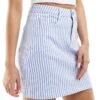 Nobody's Child Mini Skirt In Stripe Denim For Women Blue -Nobody’s Child Shop 206671747 1 blue
