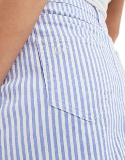 Nobody's Child Mini Skirt In Stripe Denim For Women Blue -Nobody’s Child Shop 206671747 5