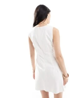 Nobody's Child Lotte Tie Waist Mini Dress In Cream For Women -Nobody’s Child Shop 206686564 4