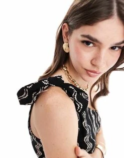 Nobody's Child Tamzin One Shoulder Mini Dress In Black Stripe For Women Multi -Nobody’s Child Shop 206686573 3