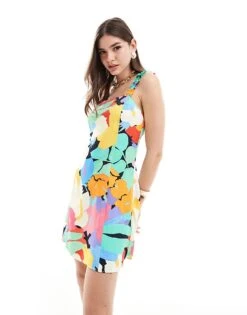 Nobody's Child Kitty Mini Dress In Abstract Print For Women Multi