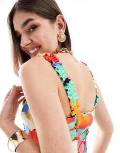 Nobody's Child Kitty Mini Dress In Abstract Print For Women Multi -Nobody’s Child Shop 206686675 3