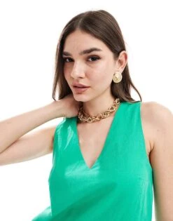 Nobody's Child Piper Pinny Mini Dress In Green For Women -Nobody’s Child Shop 206686980 3