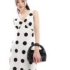 Nobody's Child Harriet Mini Dress In Spot White For Women -Nobody’s Child Shop 206701226 1 white