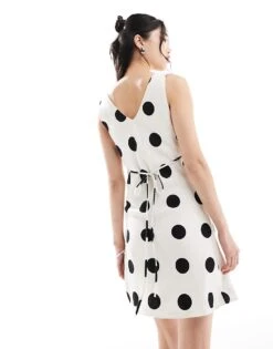Nobody's Child Harriet Mini Dress In Spot White For Women -Nobody’s Child Shop 206701226 3
