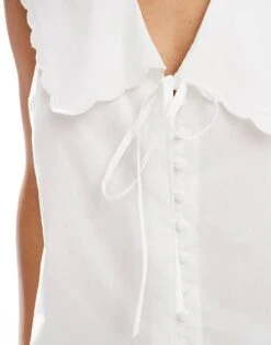 Nobody's Child Sleeveless Birdie Blouse In White For Women -Nobody’s Child Shop 206902651 3