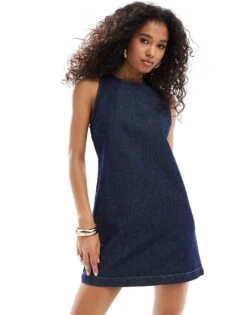 Nobody's Child Palermo Racer Denim Pinnie Dress For Women Blue -Nobody’s Child Shop 206922707 4