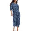 Nobody's Child Felicia Midi Dress In Ditsy Blue Floral For Women Navy -Nobody’s Child Shop 206922708 1 navy