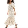 Nobody's Child Whitley Midaxi Dress In Cream Floral For Women