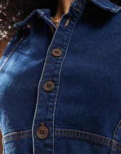 Nobody's Child Sinclair Denim Mini Dress In Blue For Women Navy -Nobody’s Child Shop 206922869 3