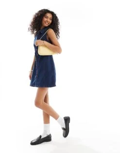 Nobody's Child Sinclair Denim Mini Dress In Blue For Women Navy -Nobody’s Child Shop 206922869 4