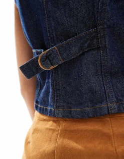 Nobody's Child Lausanne Denim Waistcoat In Dark Blue For Women -Nobody’s Child Shop 207142397 3
