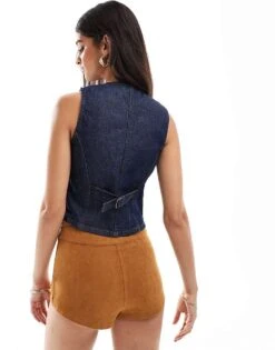 Nobody's Child Lausanne Denim Waistcoat In Dark Blue For Women -Nobody’s Child Shop 207142397 4