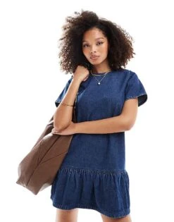 Nobody's Child Nancy Denim Mini Dress In Dark Blue For Women -Nobody’s Child Shop 207142429 1 darkblue 1