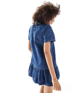 Nobody's Child Nancy Denim Mini Dress In Dark Blue For Women -Nobody’s Child Shop 207142429 4