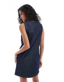 Nobody's Child Ray Denim Mini Dress In Blue For Women Dark Blue -Nobody’s Child Shop 207142438 3