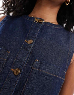 Nobody's Child Ray Denim Mini Dress In Blue For Women Dark Blue -Nobody’s Child Shop 207142438 4