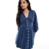 Nobody's Child Birdie Denim Mini Dress In Blue For Women -Nobody’s Child Shop 207142506 1 blue